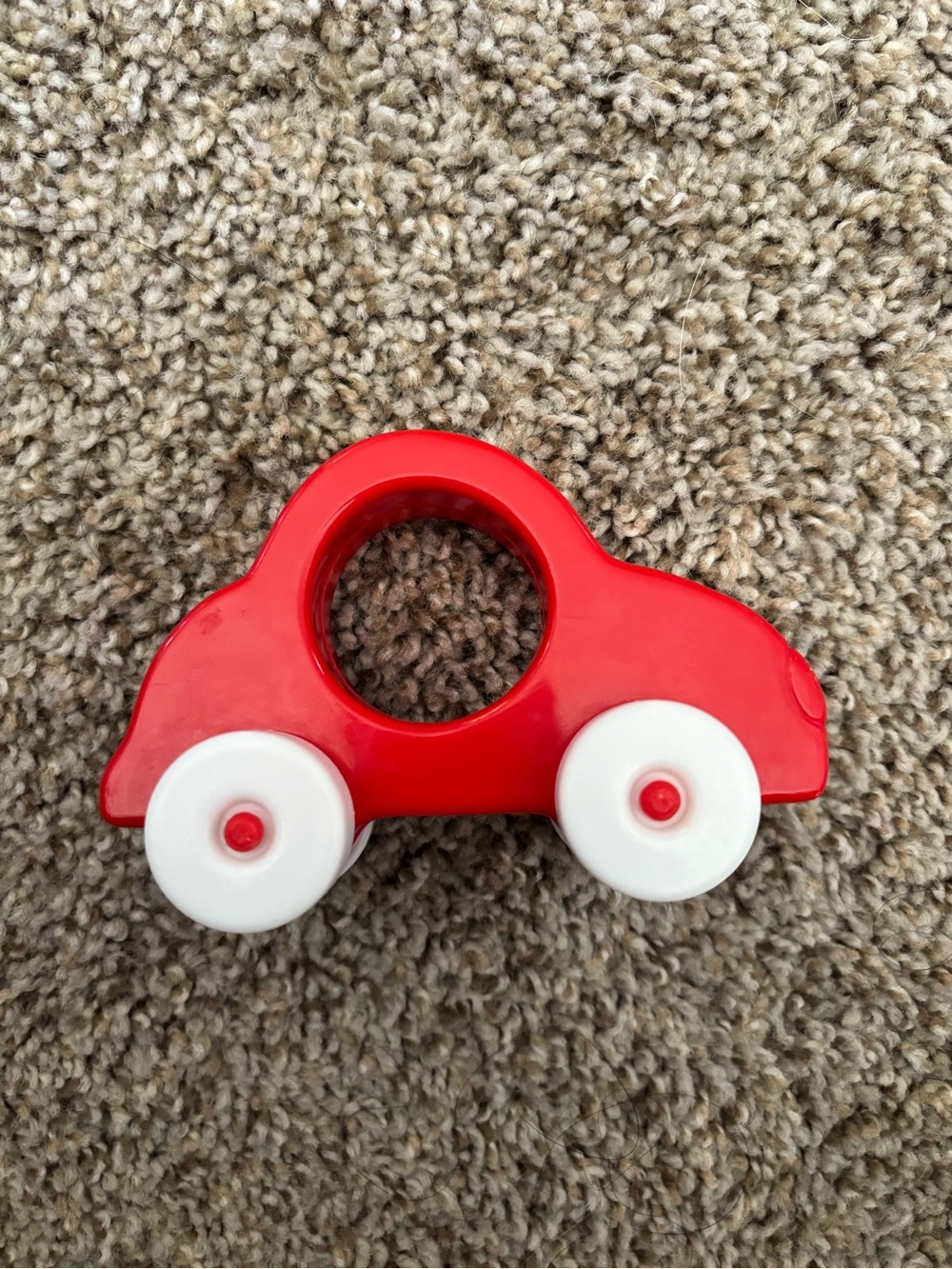 Red Push Car Teether Baby Toy